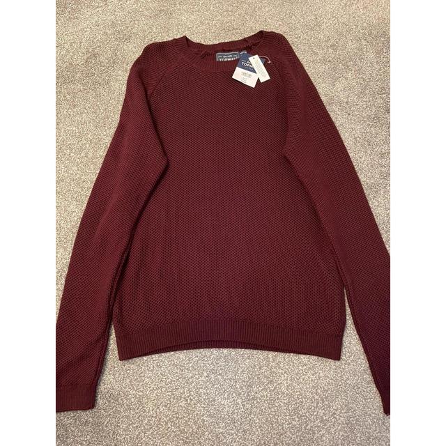 Topman Men's Jumper - Burgundy - S on Productcaster.