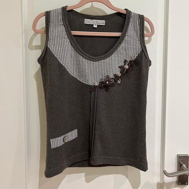 Women's Vest - Grey/Brown - XS on Productcaster.