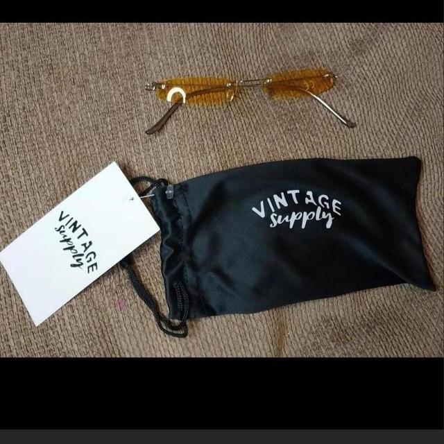 Vintage Supply Women's Party Sunglasses - Yellow/Gold on Productcaster.