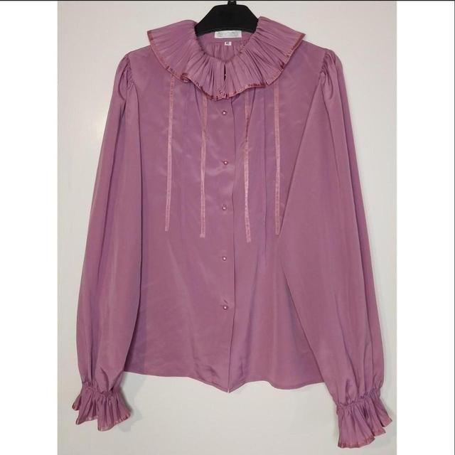 Vintage Women's Blouse - Purple - M on Productcaster.