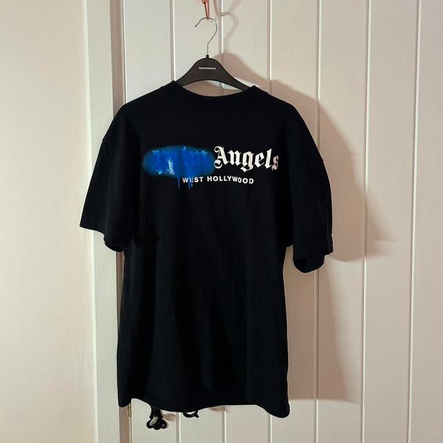 Palm Angels Women's T-shirt - Blue/Black - 8 on Productcaster.