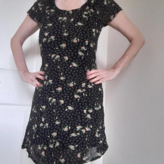 Primark Women's A-line Dress - Black/Yellow - 6 on Productcaster.