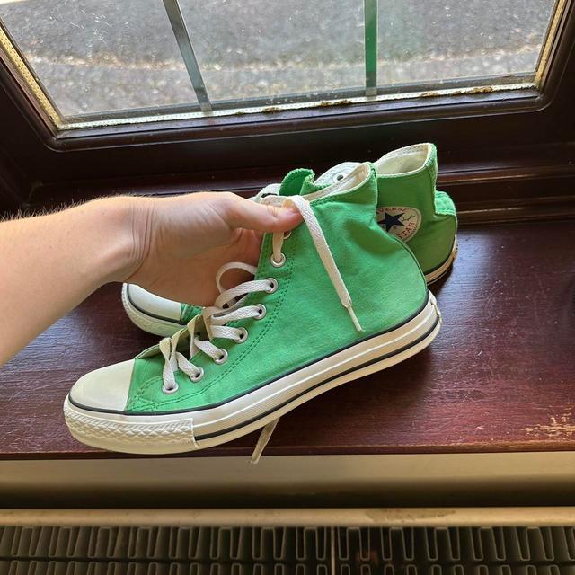 Converse Women's Trainers - Green - UK 8 on Productcaster.