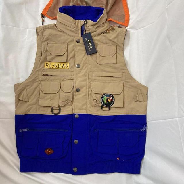 Polo Ralph Lauren Men's Gilet - Cream/Blue - S on Productcaster.