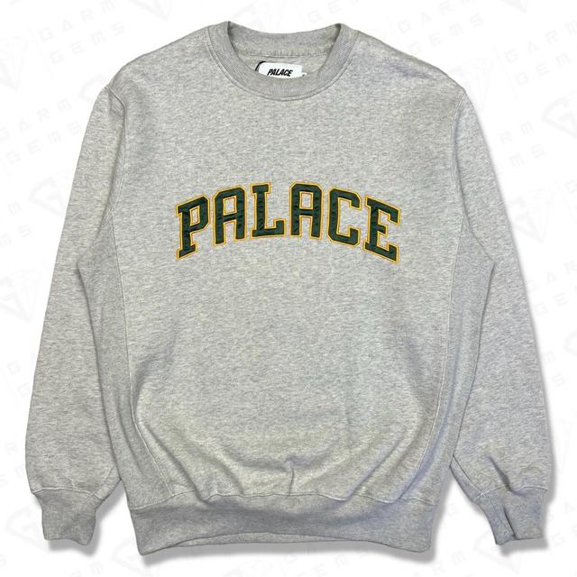 Palace Men's Sweatshirt - Grey/Green - M on Productcaster.