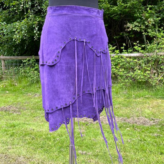 Vintage Women's Party Skirt - Purple - UK 10 on Productcaster.