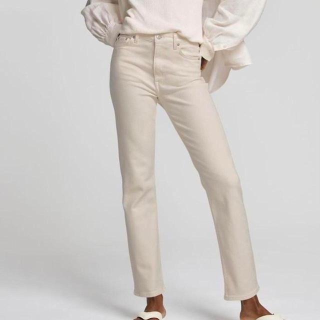 & Other Stories Women's Straight leg Jeans - Cream - 26" on Productcaster.