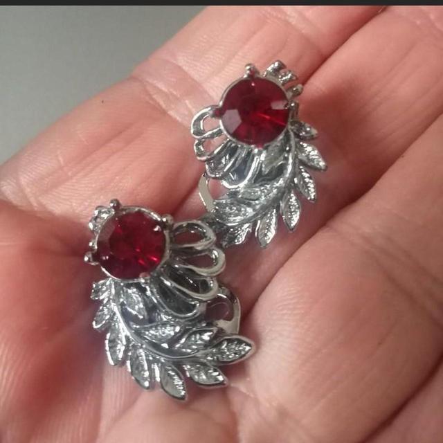 Preloved Women's Earrings - Red on Productcaster.