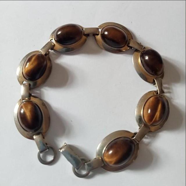 Preloved Women's Bracelet - Brown/Silver on Productcaster.