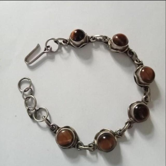 Vintage Women's Bracelet - Brown/Silver on Productcaster.