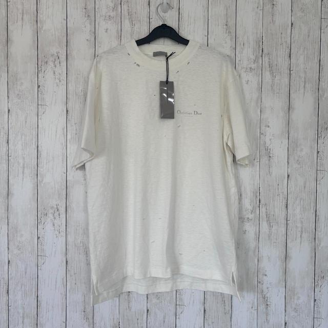 Dior Men's T-shirt - White/Cream - M on Productcaster.