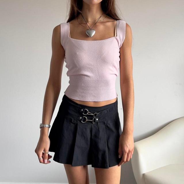 Vintage Women's Mini Skirt - Silver - S on Productcaster.