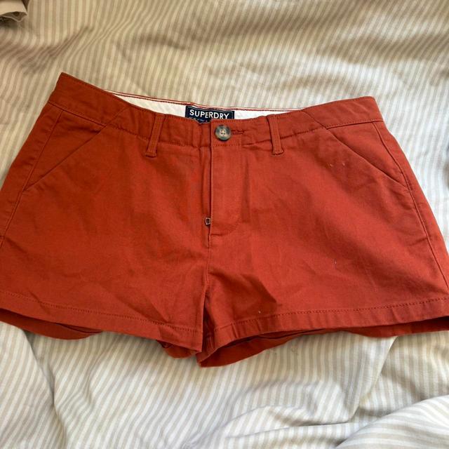 Superdry Women's Shorts - Orange - UK 8 on Productcaster.