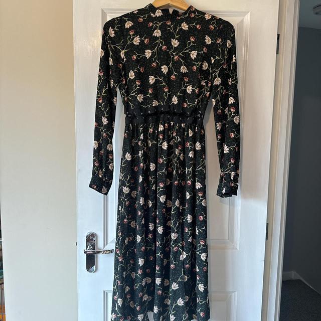 Topshop Women's Dress - Black/Green - 10 on Productcaster.