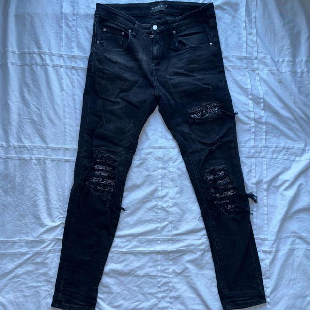 Deadstock Men's Distressed Jeans - Black - 30" on Productcaster.