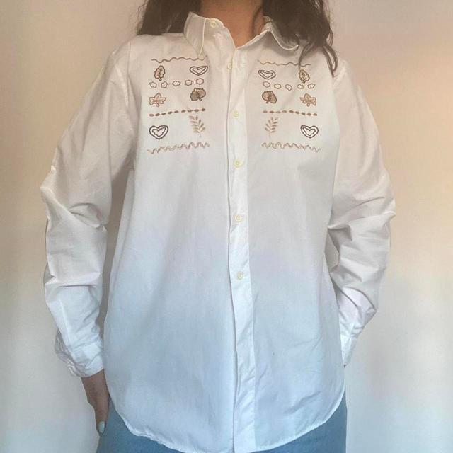 Vintage Women's Shirt - White - L on Productcaster.