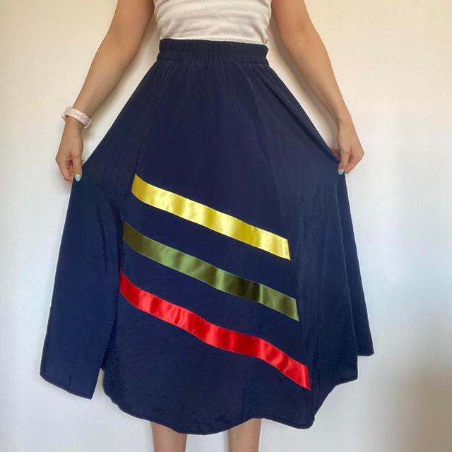 Vintage Women's Midi Skirt - Navy - S on Productcaster.