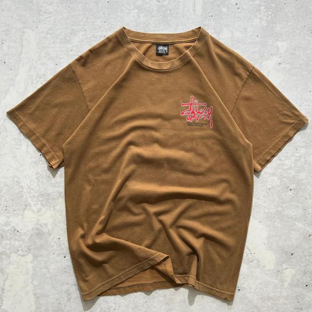 Stüssy Men's T-shirt - Brown/Tan - M on Productcaster.