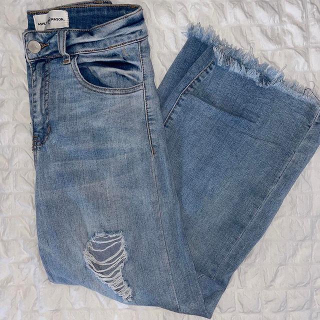 Women's Distressed Jeans - Blue - S on Productcaster.