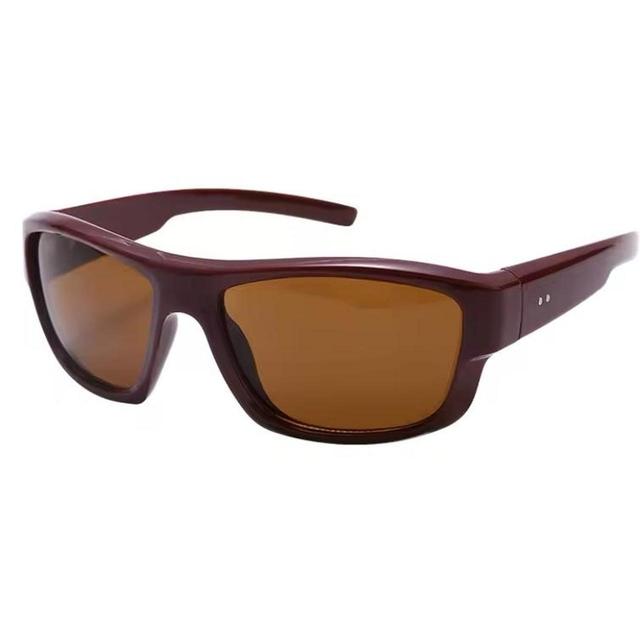 Women's Square Sunglasses - Burgundy on Productcaster.