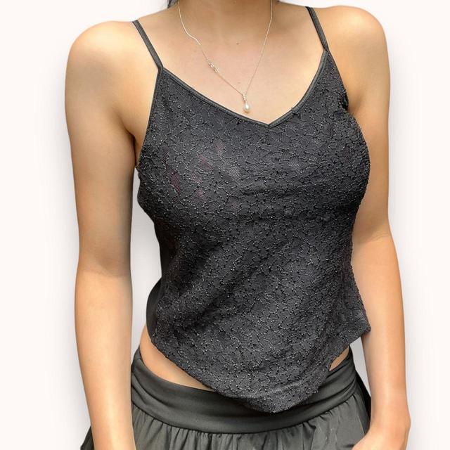 Vintage Women's Crop top - Black - S on Productcaster.