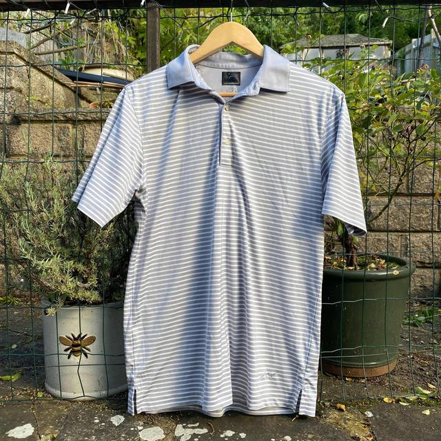 Men's Polo shirt - Grey/White - M on Productcaster.