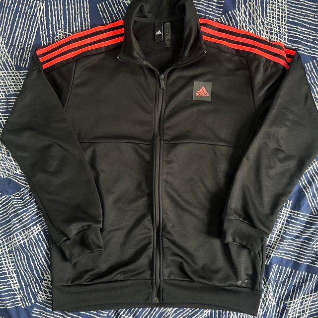 Adidas Men's Top - Black/Red - L on Productcaster.