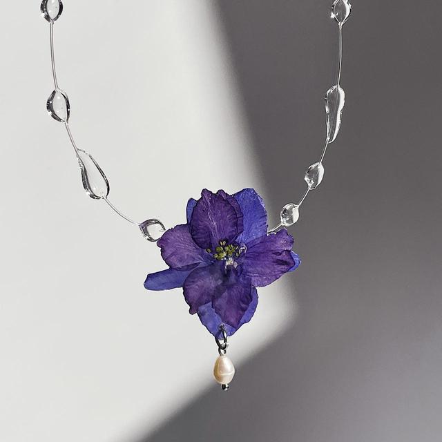 Handmade Women's Necklace - Purple on Productcaster.