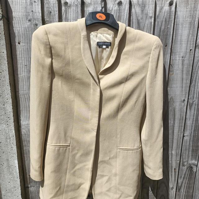 Giorgio Armani Women's Tailored jacket - Tan/Cream - One size on Productcaster.