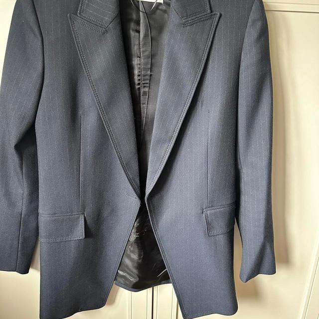 Zara Women's Blazer Jacket - Navy/Grey - XS on Productcaster.