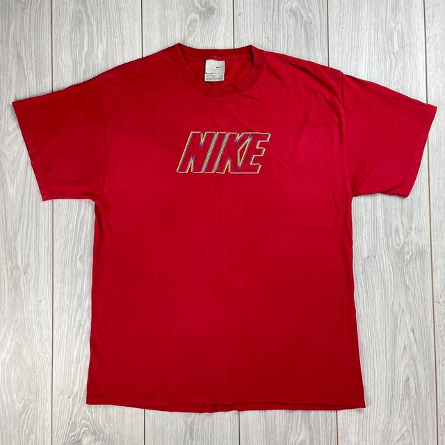 Nike Men's T-shirt - Red - L on Productcaster.