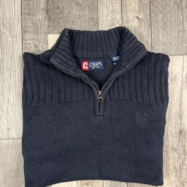 Chaps Men's Jumper - Black/Navy - S on Productcaster.