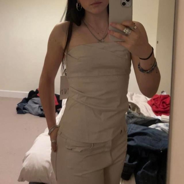 Zara Women's Jumpsuits and playsuits - Cream - UK 10 on Productcaster.