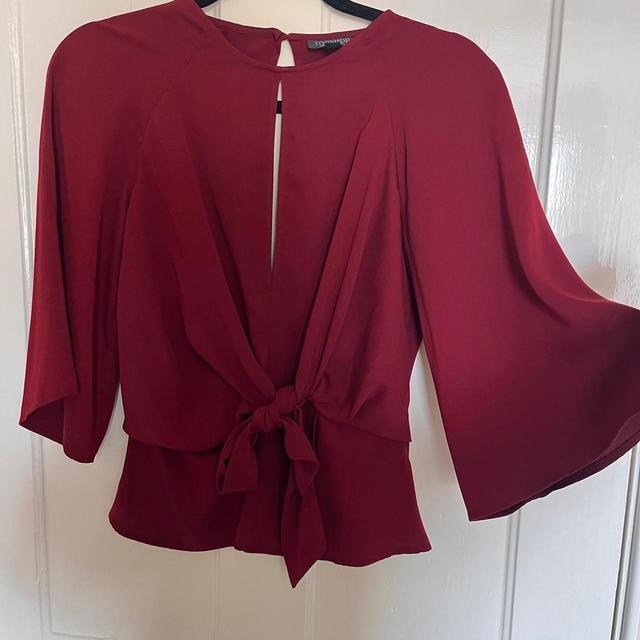 Topshop Women's Blouse - Burgundy/Red - 6 on Productcaster.