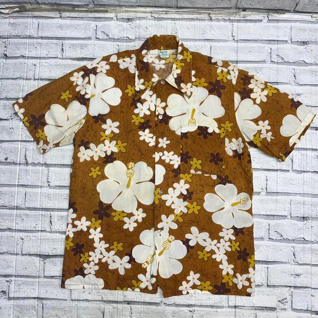 Vintage Men's Shirt - Brown/Cream - L on Productcaster.