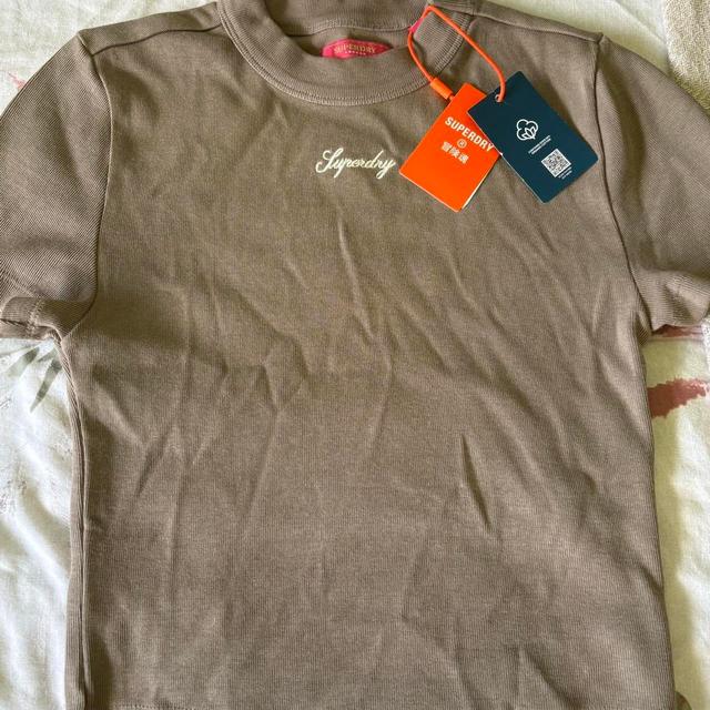 Superdry Women's T-shirt - Tan/Brown - S on Productcaster.