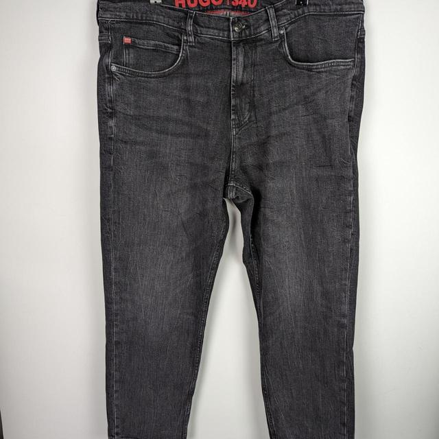 Hugo Boss Men's Wide leg Jeans - Black - 36" on Productcaster.