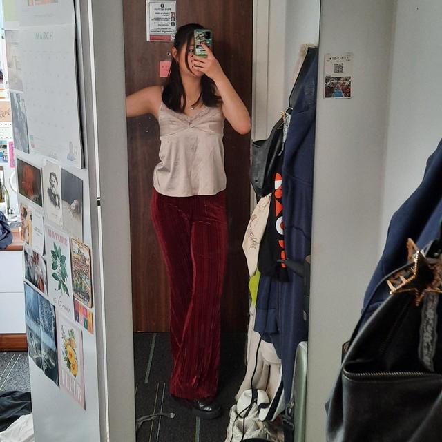 Forever 21 Women's Trousers - Red/Burgundy - UK 8 on Productcaster.