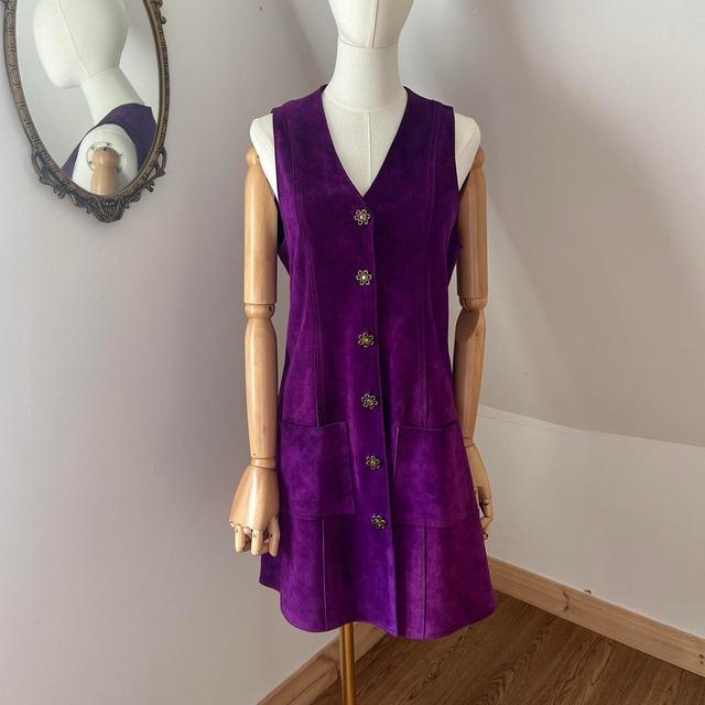 Unique Vintage Women's Dress - Purple - 10 on Productcaster.