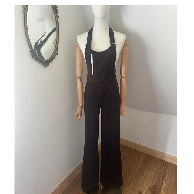 Unique Vintage Women's Dungarees - Brown/Burgundy - UK 6 on Productcaster.