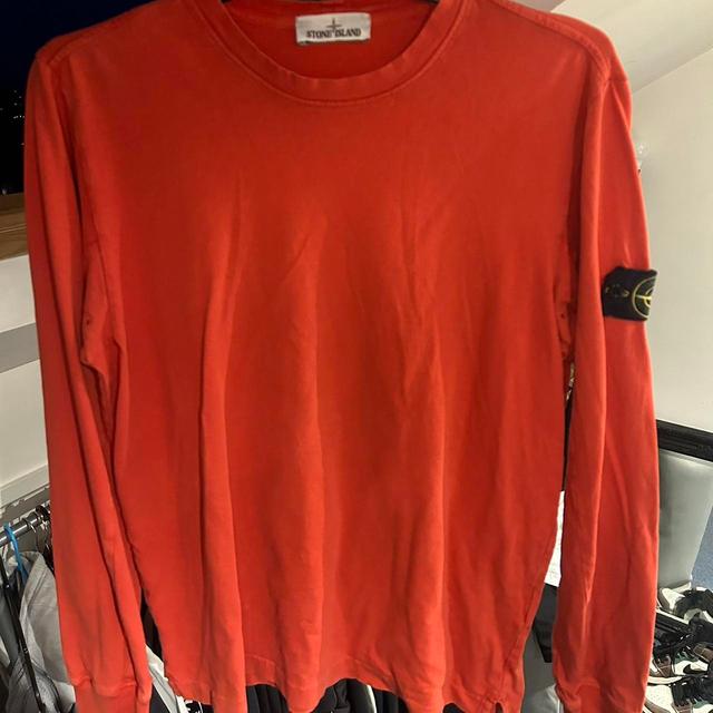 Stone Island Men's T-shirt - Red - L on Productcaster.