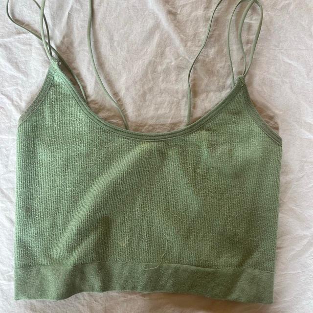 Urban Outfitters Women's Crop top - Green - 8 on Productcaster.