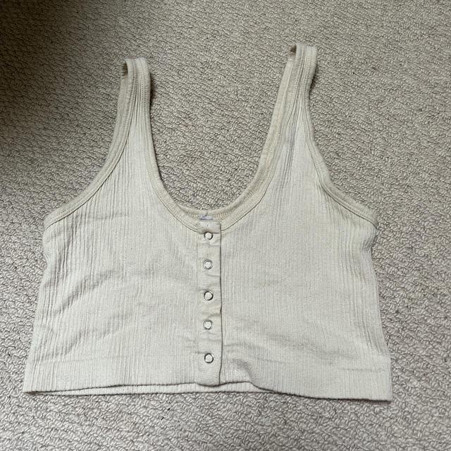 Urban Outfitters Women's Crop top - Cream - S on Productcaster.