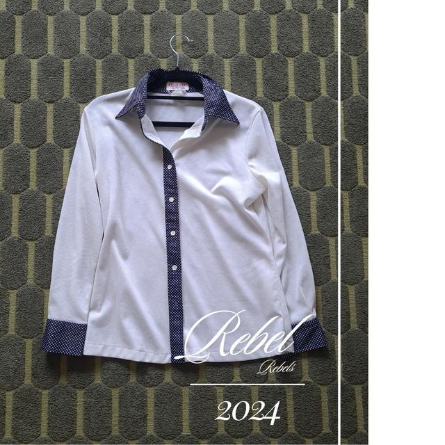 Unique Vintage Men's Shirt - White/Black - S on Productcaster.