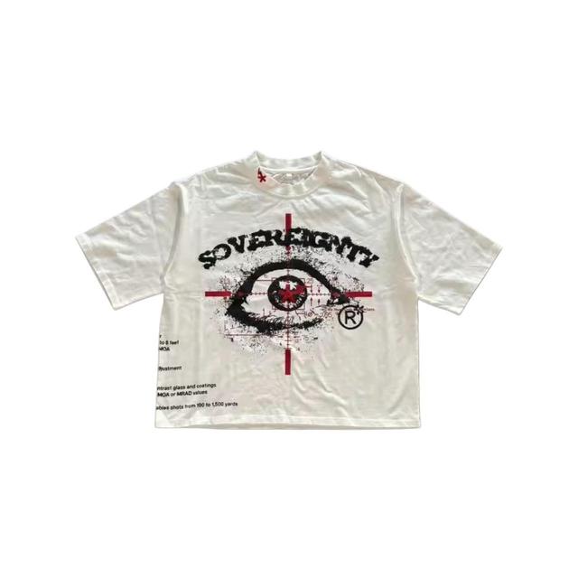 Men's T-shirt - White/Black - M on Productcaster.