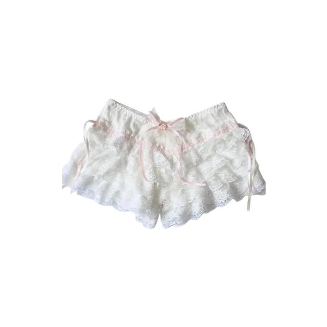 Women's Shorts - White/Pink - M on Productcaster.