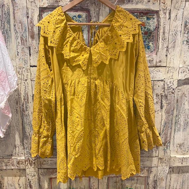 Topshop Women's Babydoll Dress - Yellow/Gold - S on Productcaster.