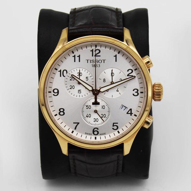 Tissot Men's Analogue Watch - Black/Gold on Productcaster.