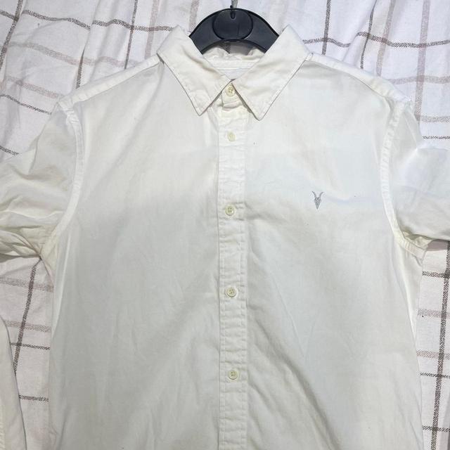 AllSaints Men's Shirt - White - S on Productcaster.