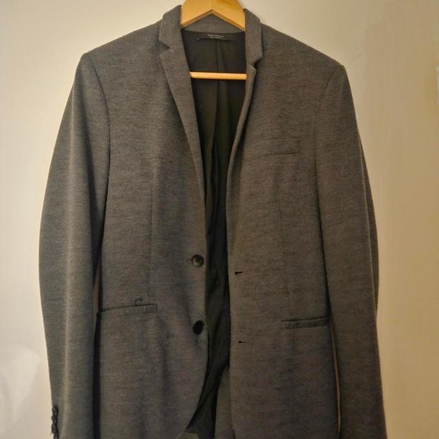 Zara Men's Blazer Jacket - Black/Grey - S on Productcaster.